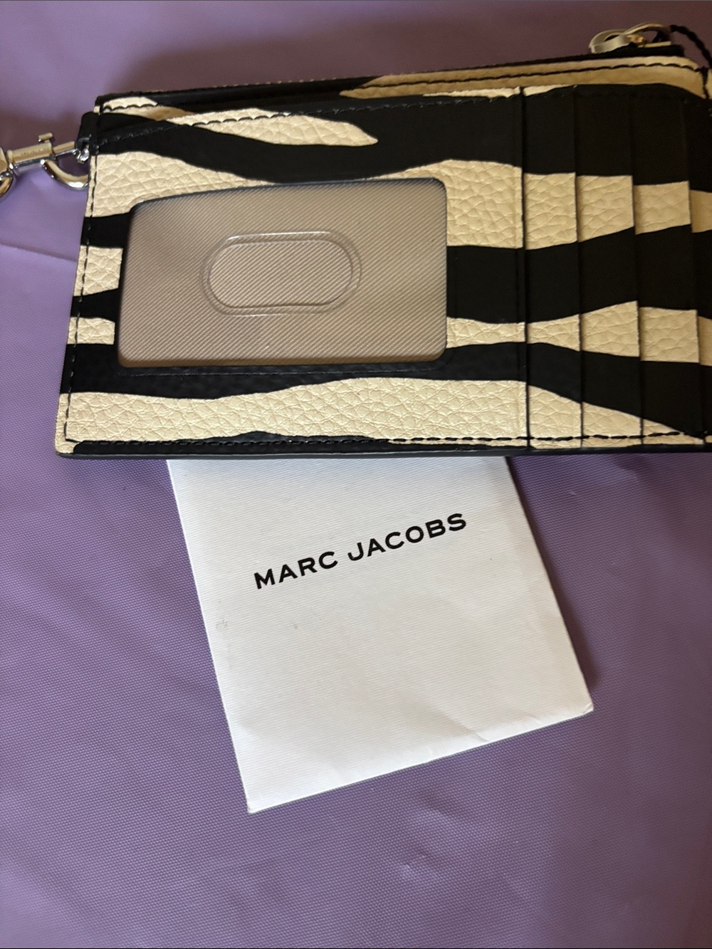 Marc Jacobs Black and White Zebra Card Case Wallet - Picture 3 of 6
